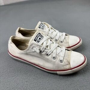 Converse Casual Shoes Womens 7.5 White Low Top Distressed Stains